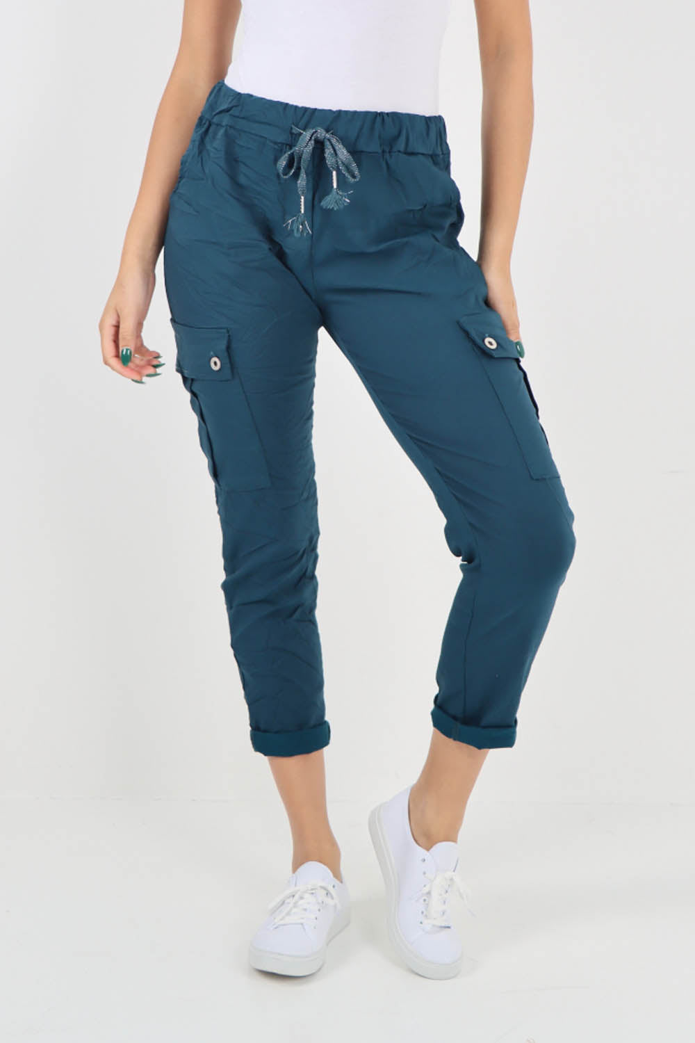Italian Drawstring Waistband Magic Cargo Trouser