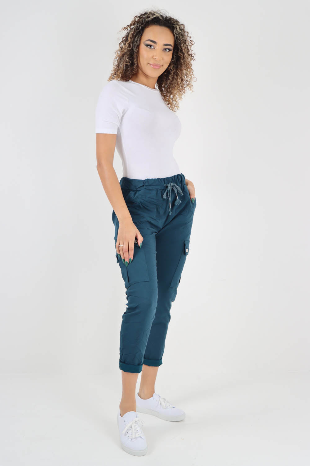 Italian Drawstring Waistband Magic Cargo Trouser