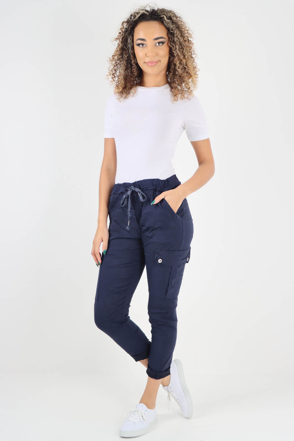 Italian Drawstring Waistband Magic Cargo Trouser
