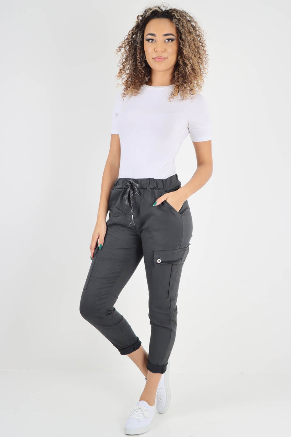 Italian Drawstring Waistband Magic Cargo Trouser