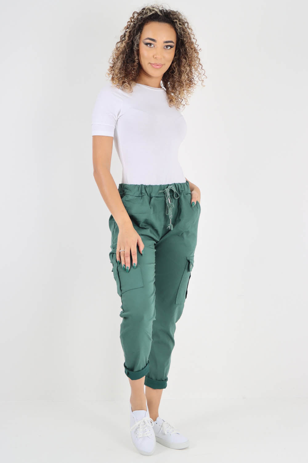 Italian Drawstring Waistband Magic Cargo Trouser