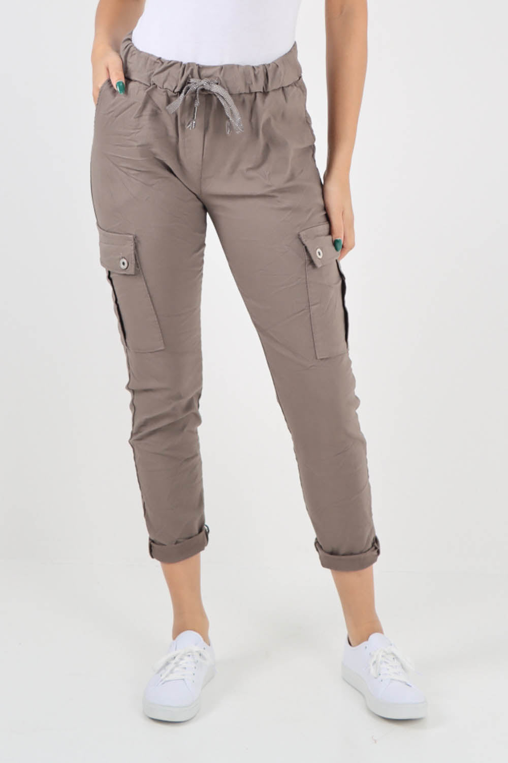 Italian Drawstring Waistband Magic Cargo Trouser