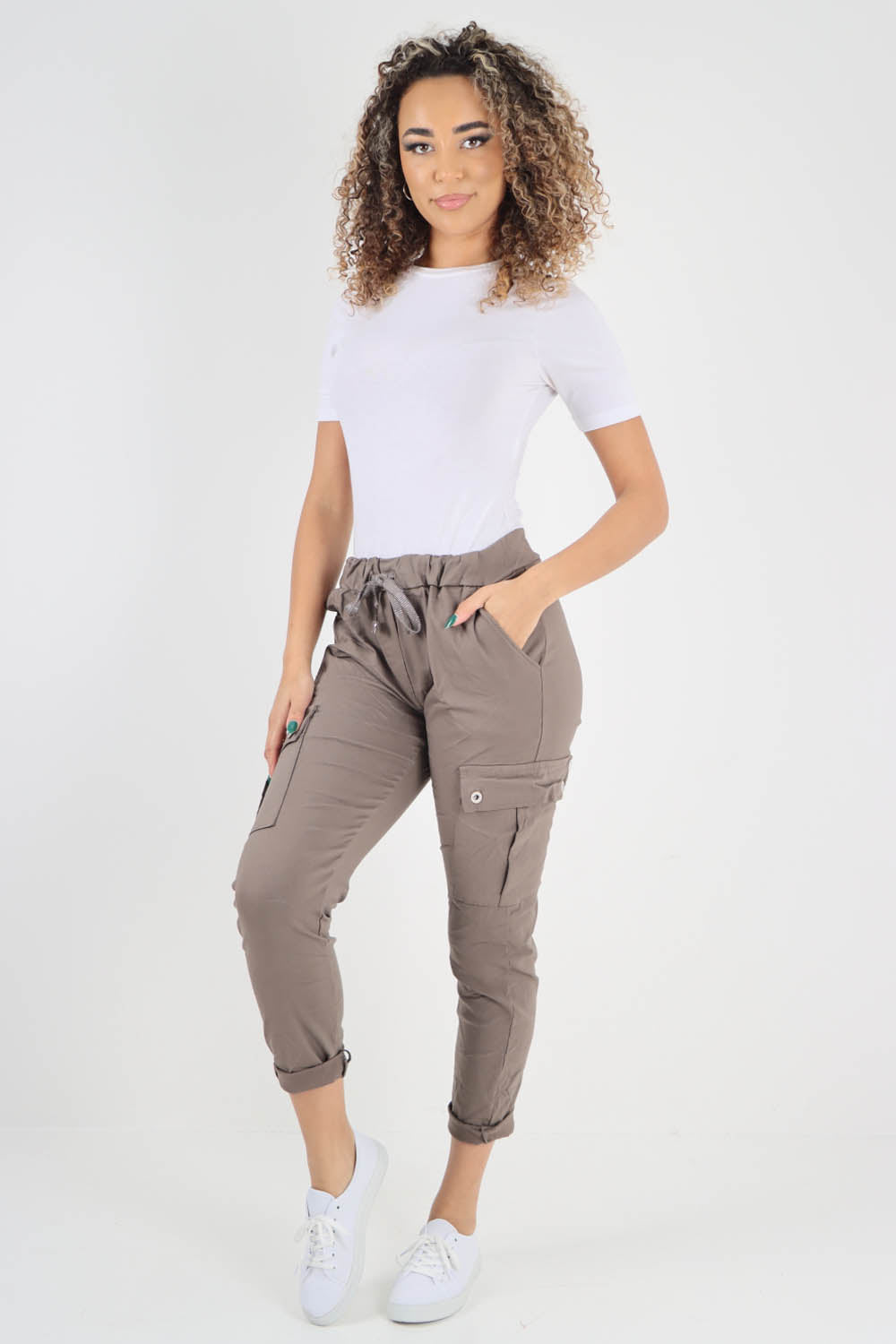 Italian Drawstring Waistband Magic Cargo Trouser