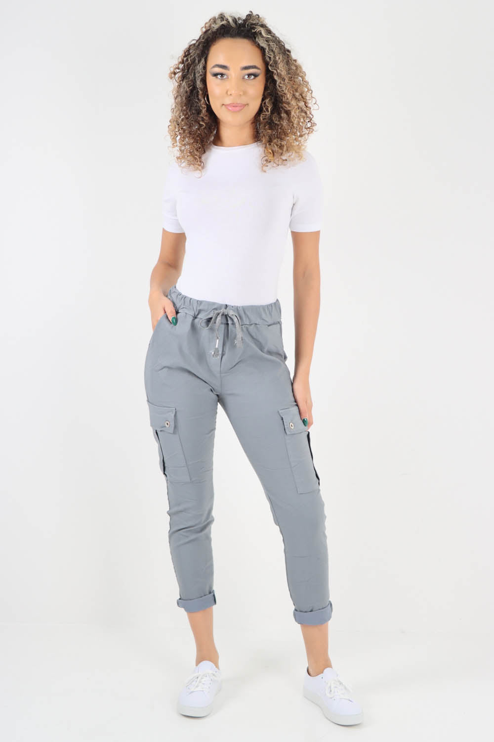Italian Drawstring Waistband Magic Cargo Trouser