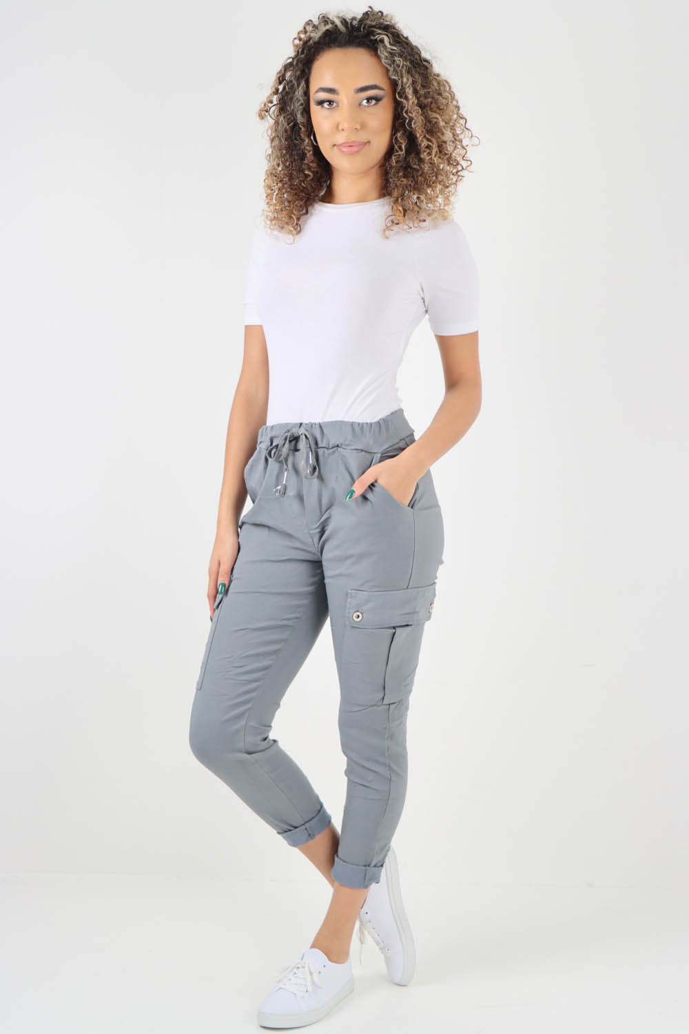 Italian Drawstring Waistband Magic Cargo Trouser