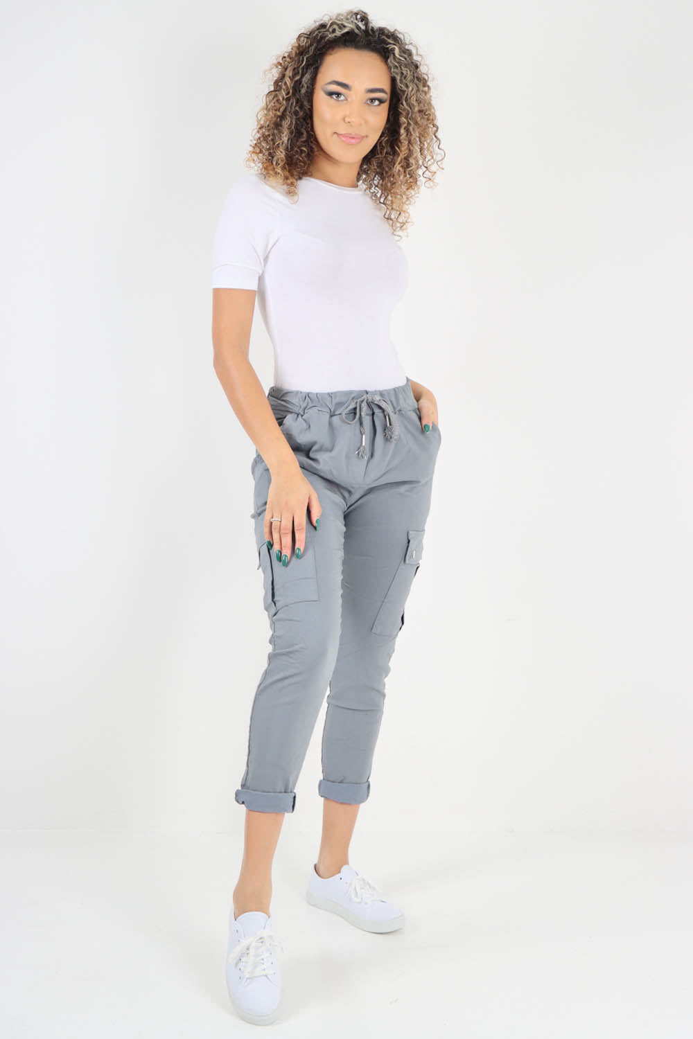 Italian Drawstring Waistband Magic Cargo Trouser