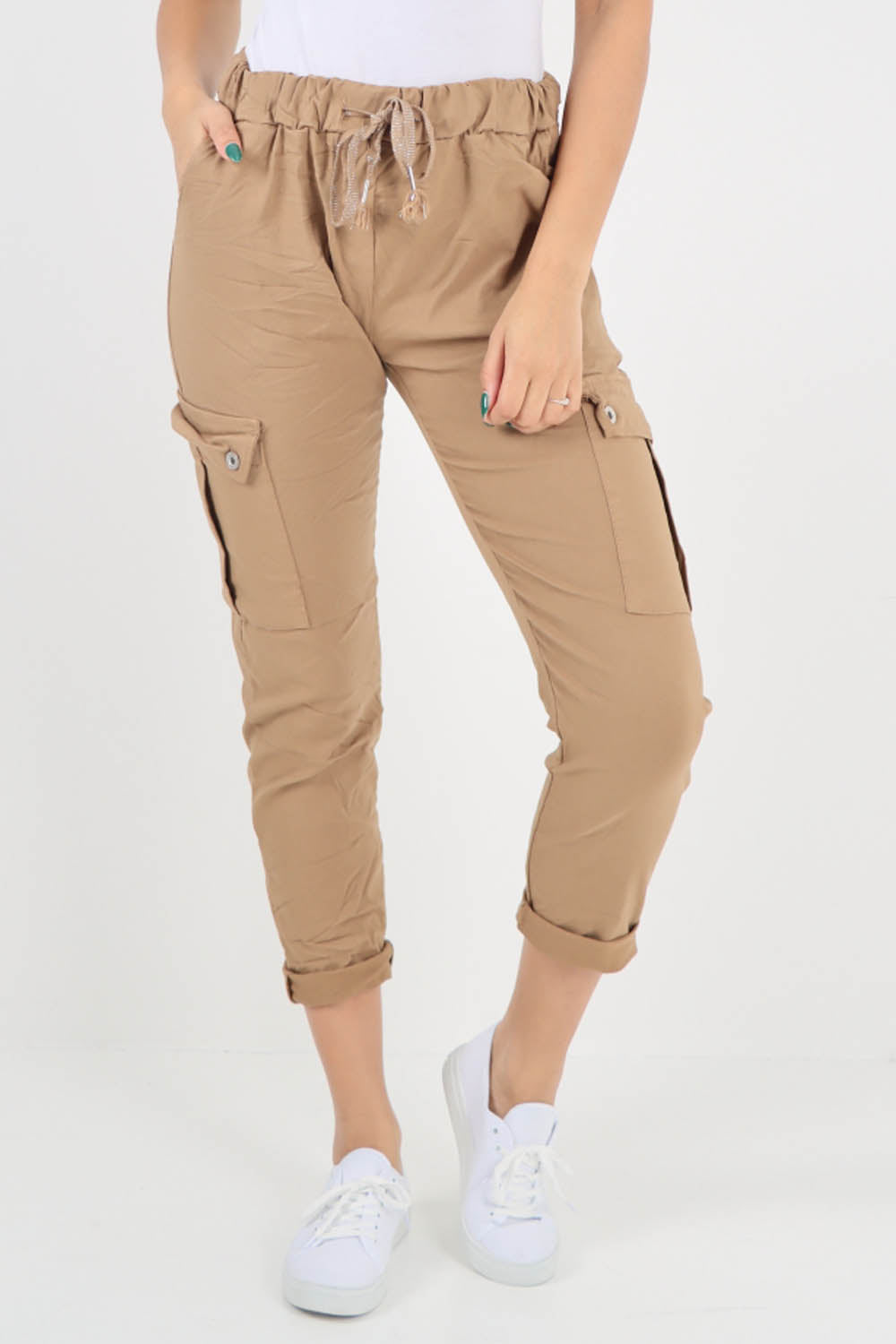 Italian Drawstring Waistband Magic Cargo Trouser