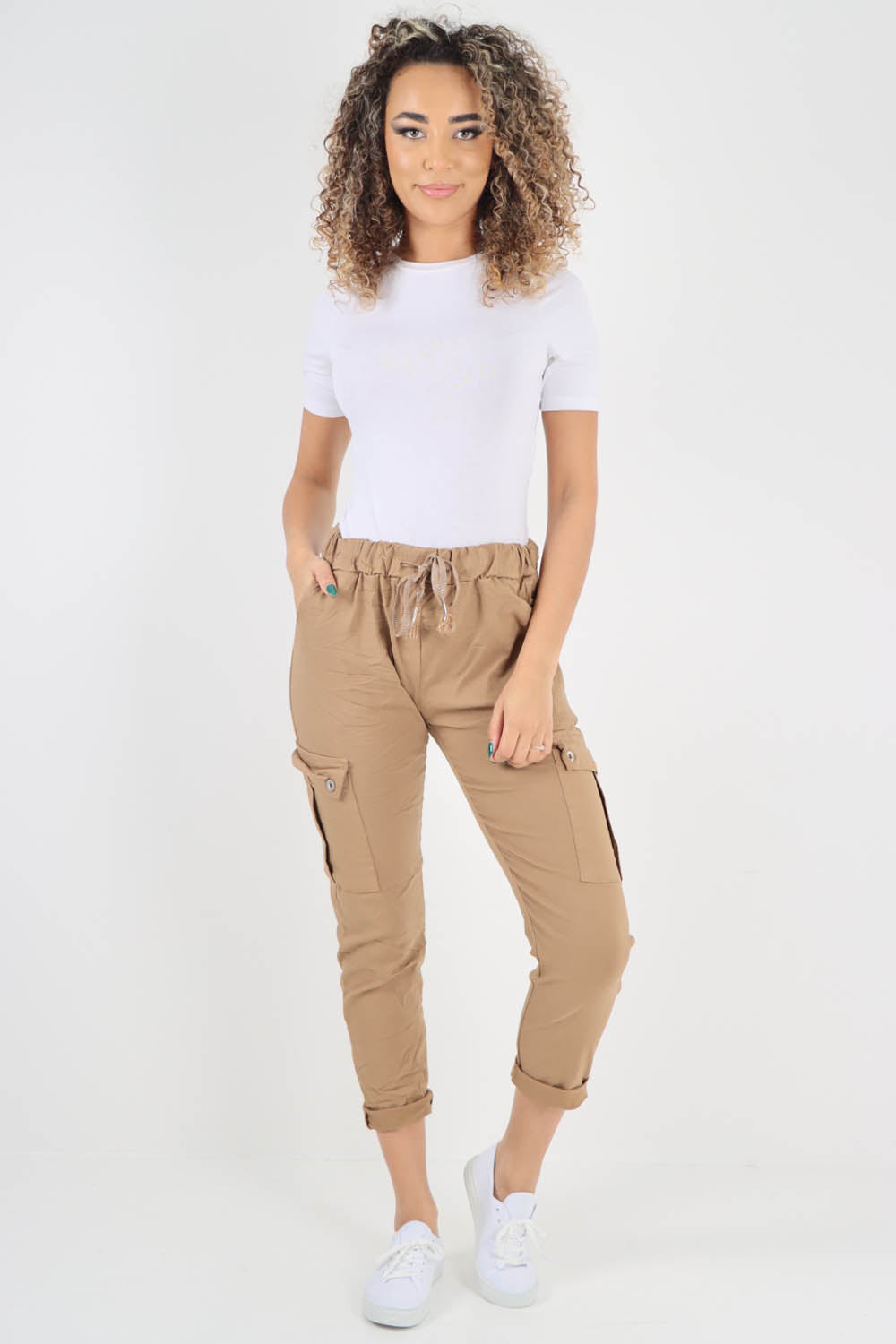 Italian Drawstring Waistband Magic Cargo Trouser