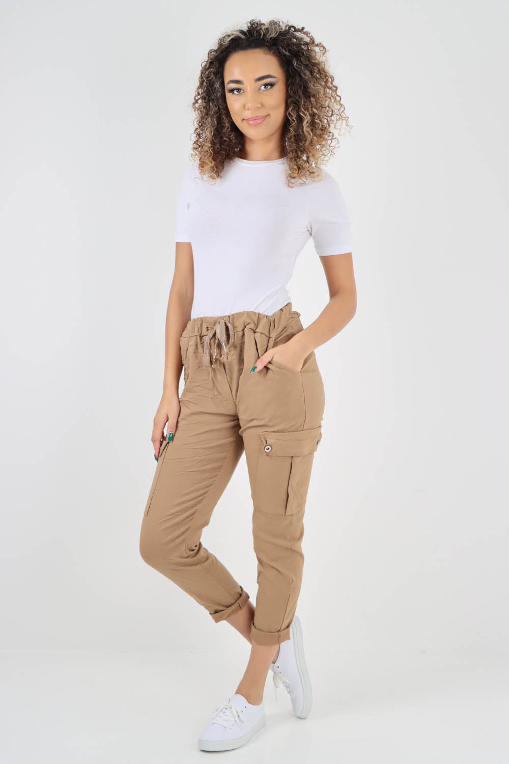 Italian Drawstring Waistband Magic Cargo Trouser