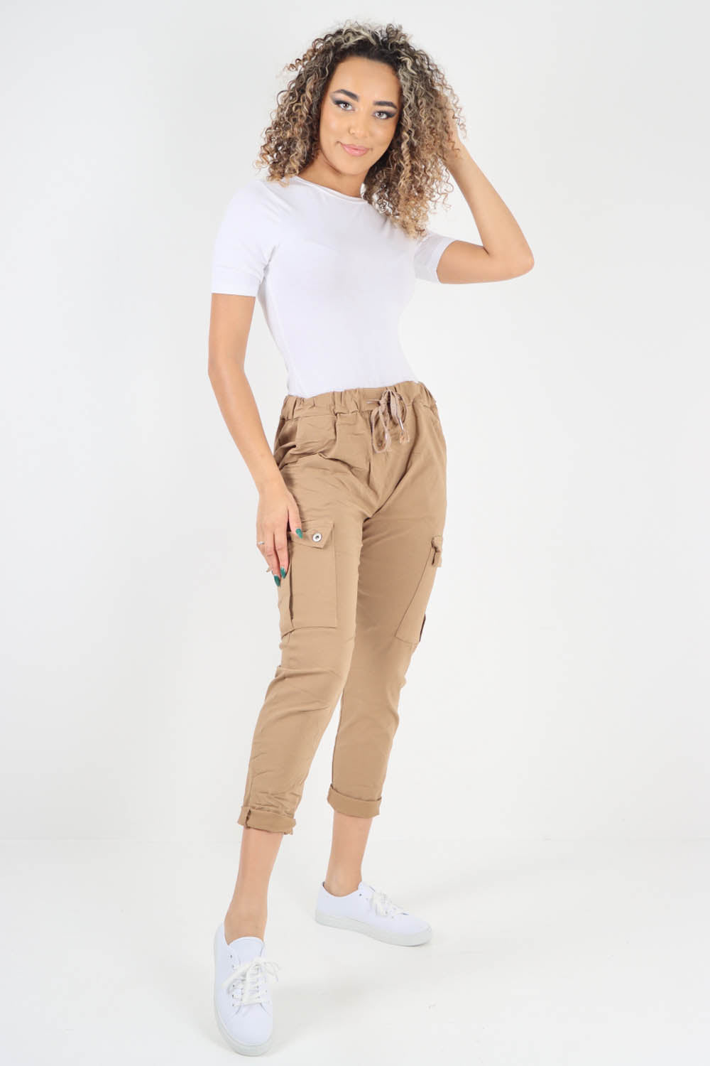 Italian Drawstring Waistband Magic Cargo Trouser