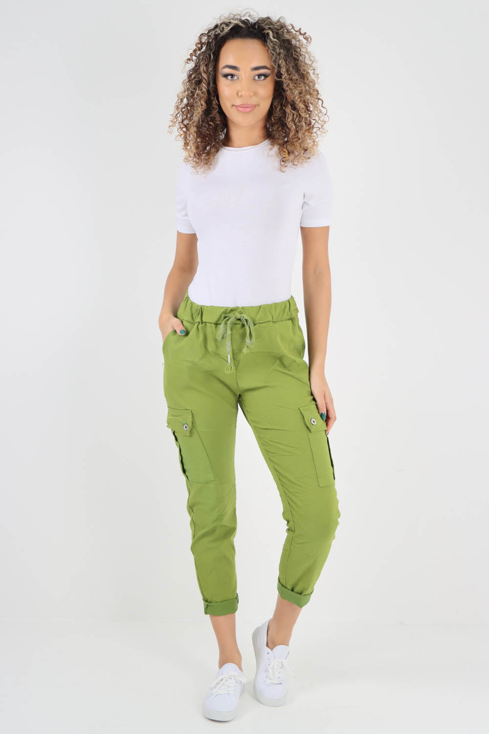 Italian Drawstring Waistband Magic Cargo Trouser