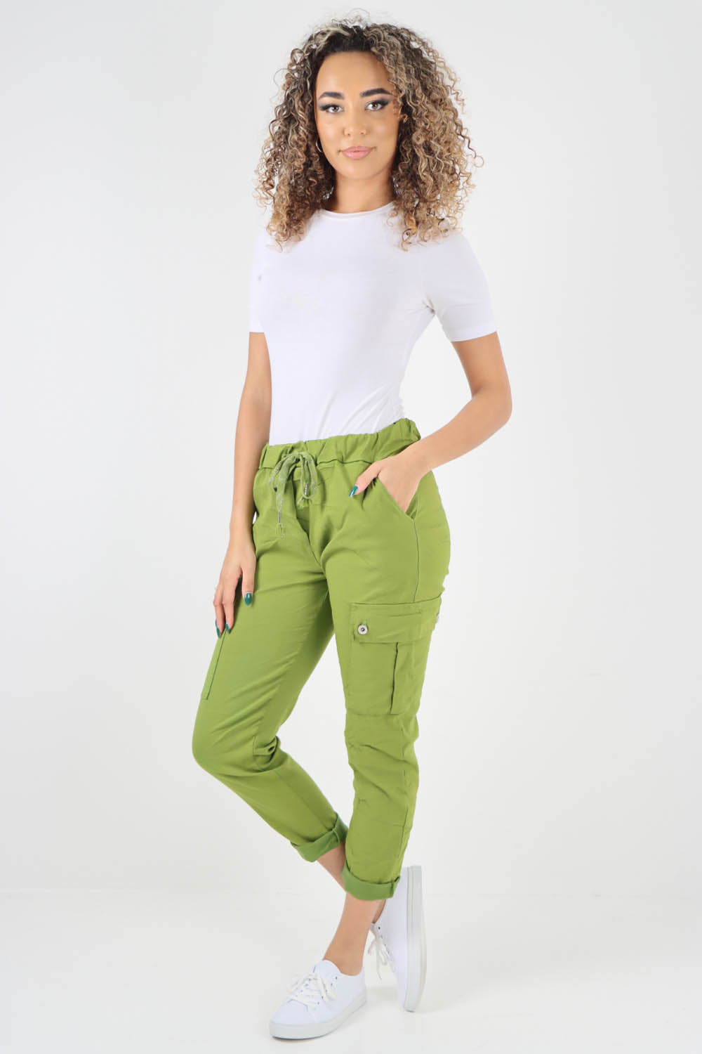 Italian Drawstring Waistband Magic Cargo Trouser