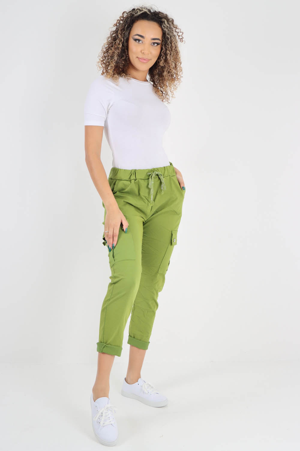 Italian Drawstring Waistband Magic Cargo Trouser