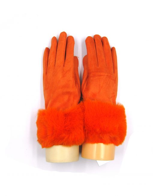 Plain Fur Trim Gloves