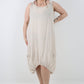 Italian Linen Lagenlook Dress with Elasticated Hem
