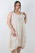 Italian Linen Lagenlook Dress with Elasticated Hem
