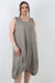 Italian Linen Lagenlook Dress with Elasticated Hem