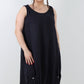 Italian Linen Lagenlook Dress with Elasticated Hem