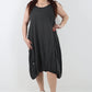 Italian Linen Lagenlook Dress with Elasticated Hem