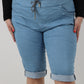 Italian Denim drawstring Magic Shorts