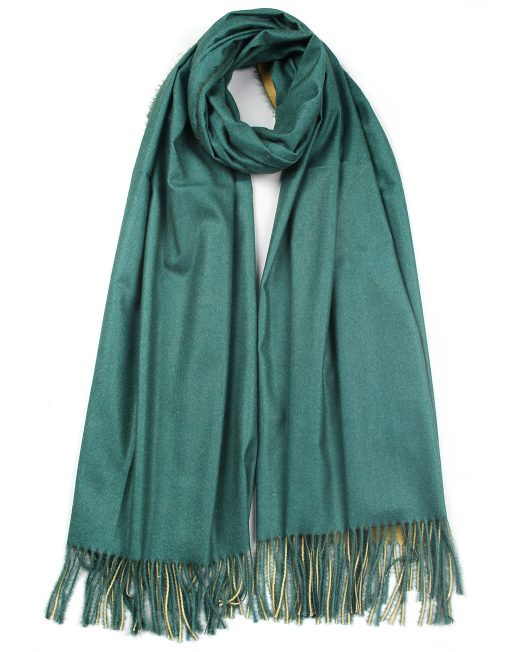 Two-Sided Plain Tassel Hem Scarf