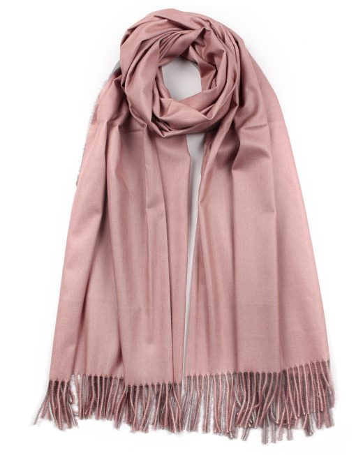 Two-Sided Plain Tassel Hem Scarf