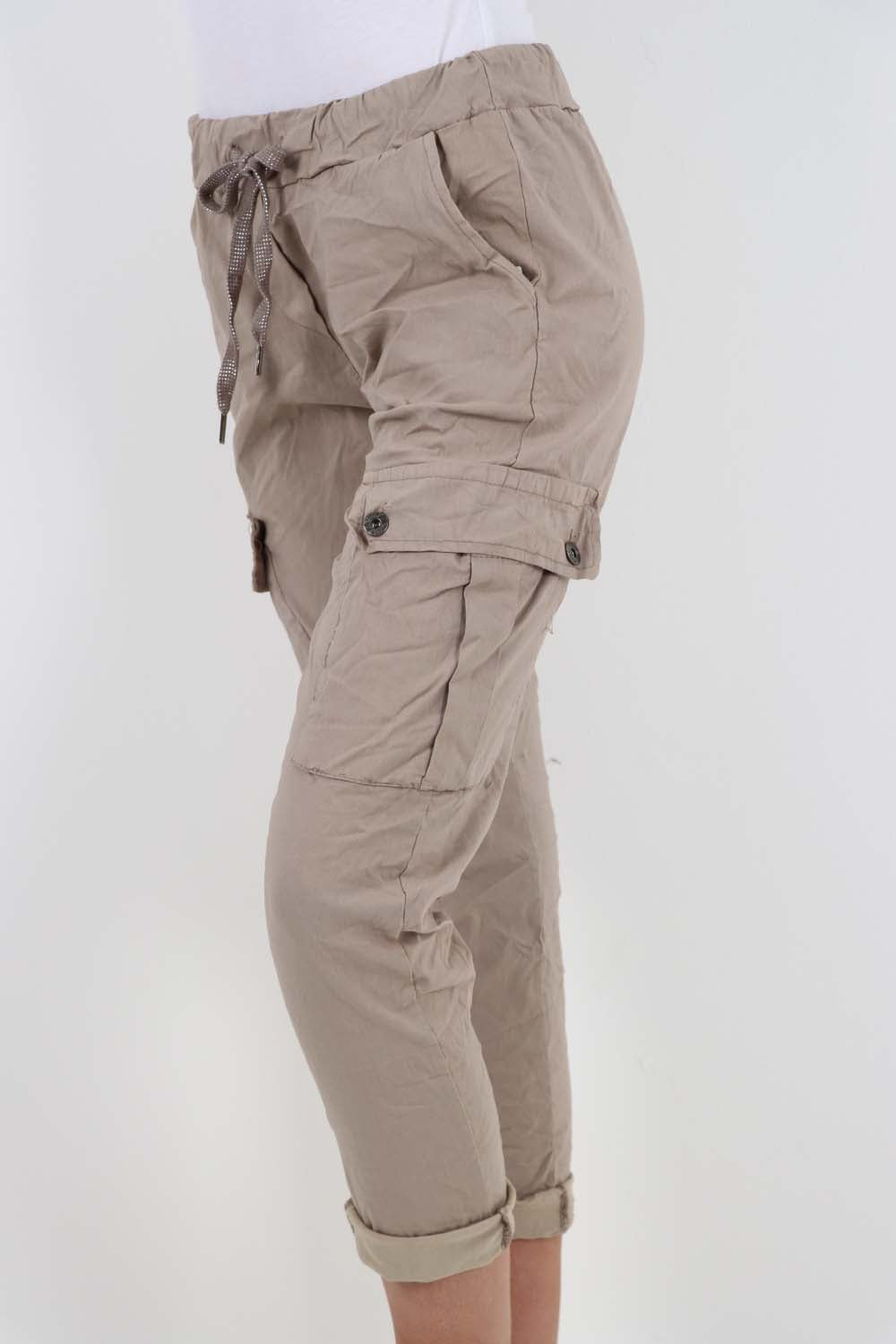 Italian Drawstring Waistband Magic Cargo Trouser