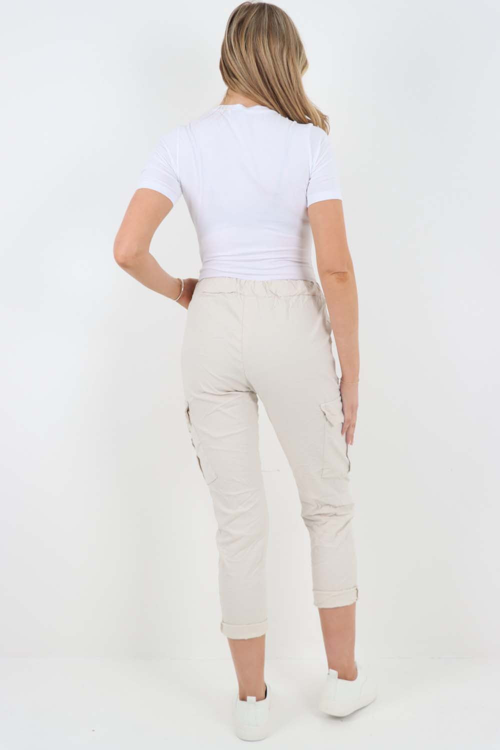 Italian Drawstring Waistband Magic Cargo Trouser