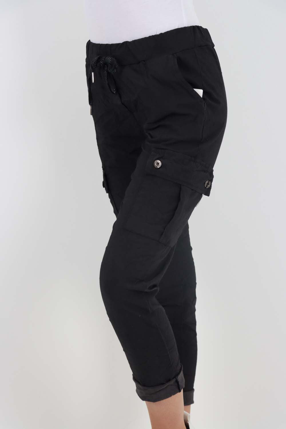 Italian Drawstring Waistband Magic Cargo Trouser