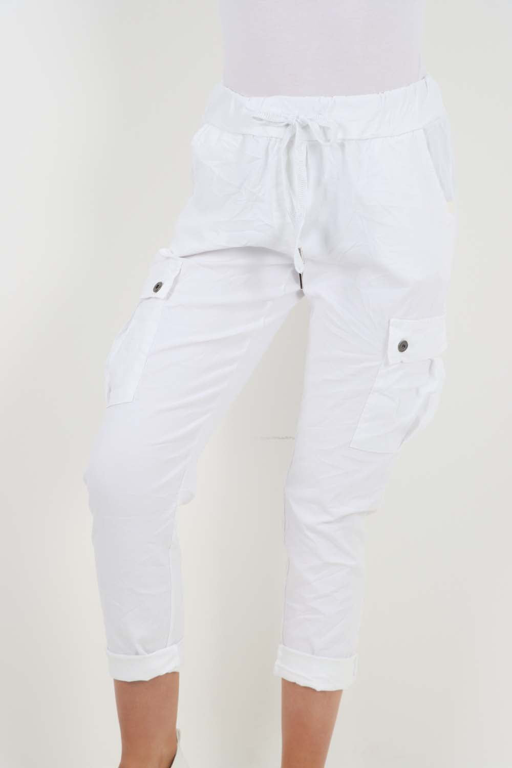 Italian Drawstring Waistband Magic Cargo Trouser