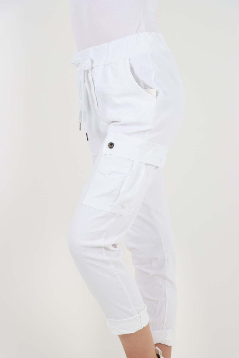 Italian Drawstring Waistband Magic Cargo Trouser