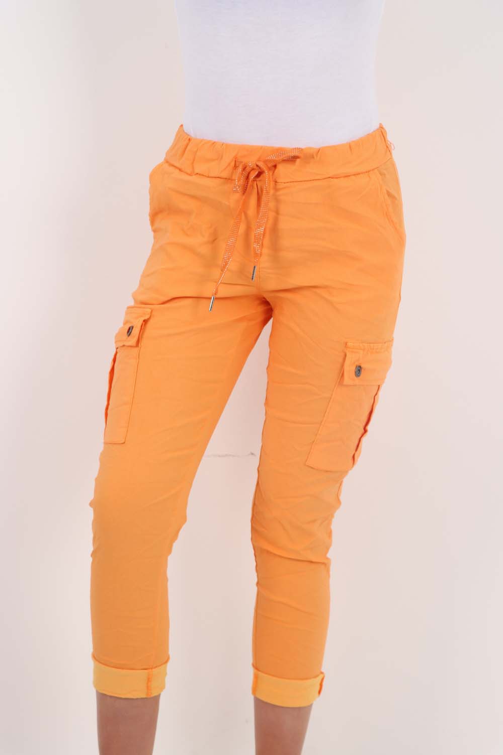 Italian Drawstring Waistband Magic Cargo Trouser