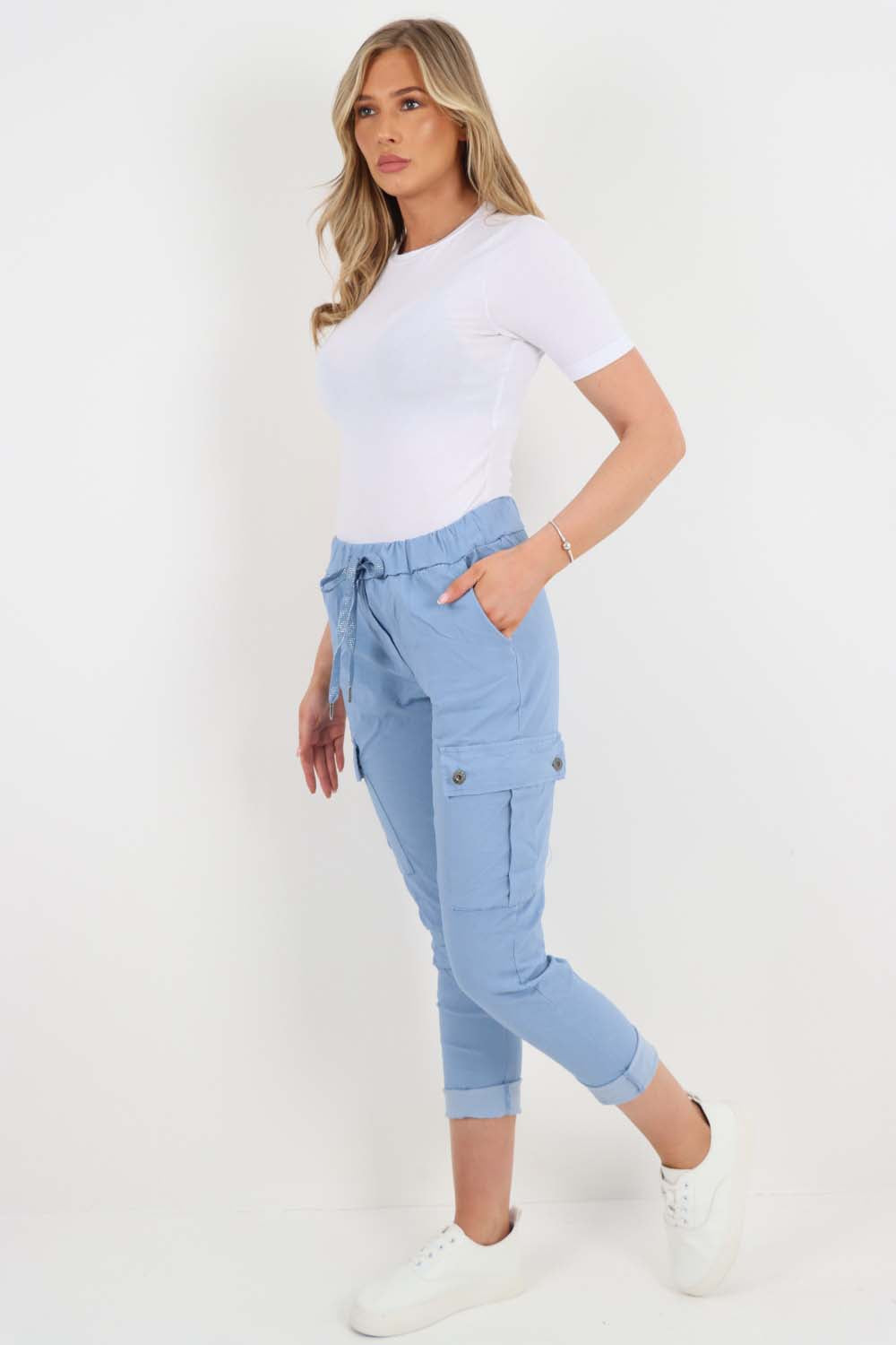 Italian Drawstring Waistband Magic Cargo Trouser