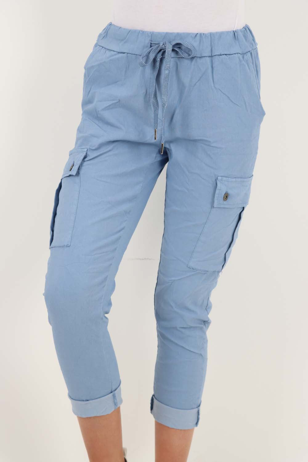 Italian Drawstring Waistband Magic Cargo Trouser