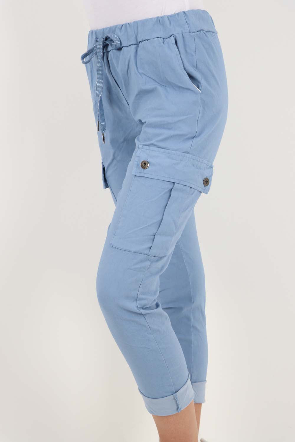 Italian Drawstring Waistband Magic Cargo Trouser