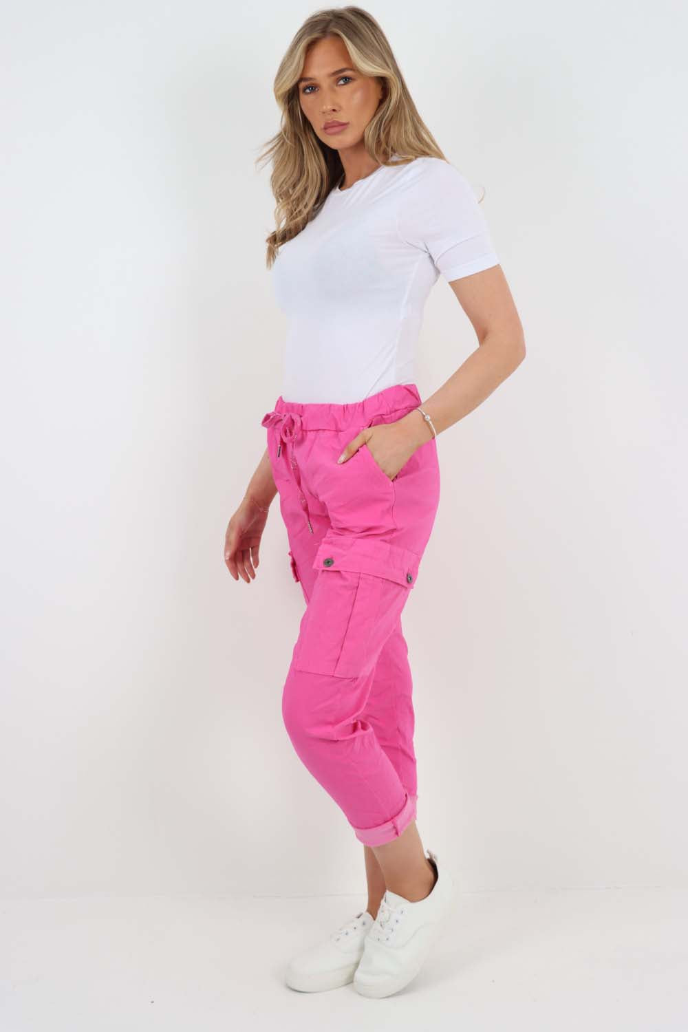 Italian Drawstring Waistband Magic Cargo Trouser