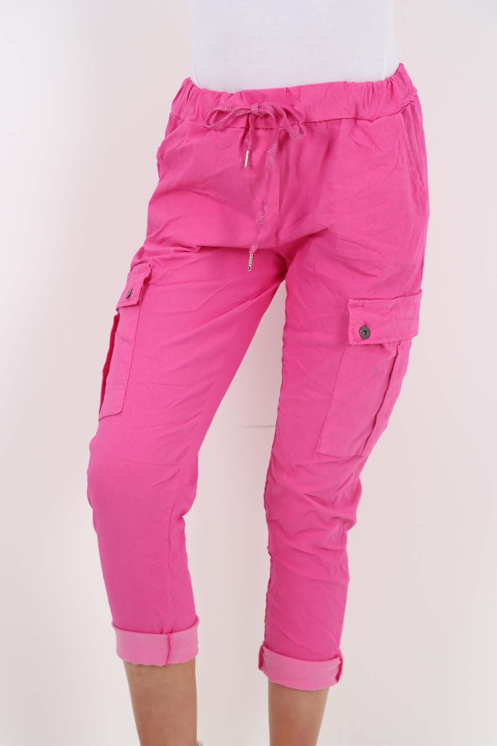 Italian Drawstring Waistband Magic Cargo Trouser