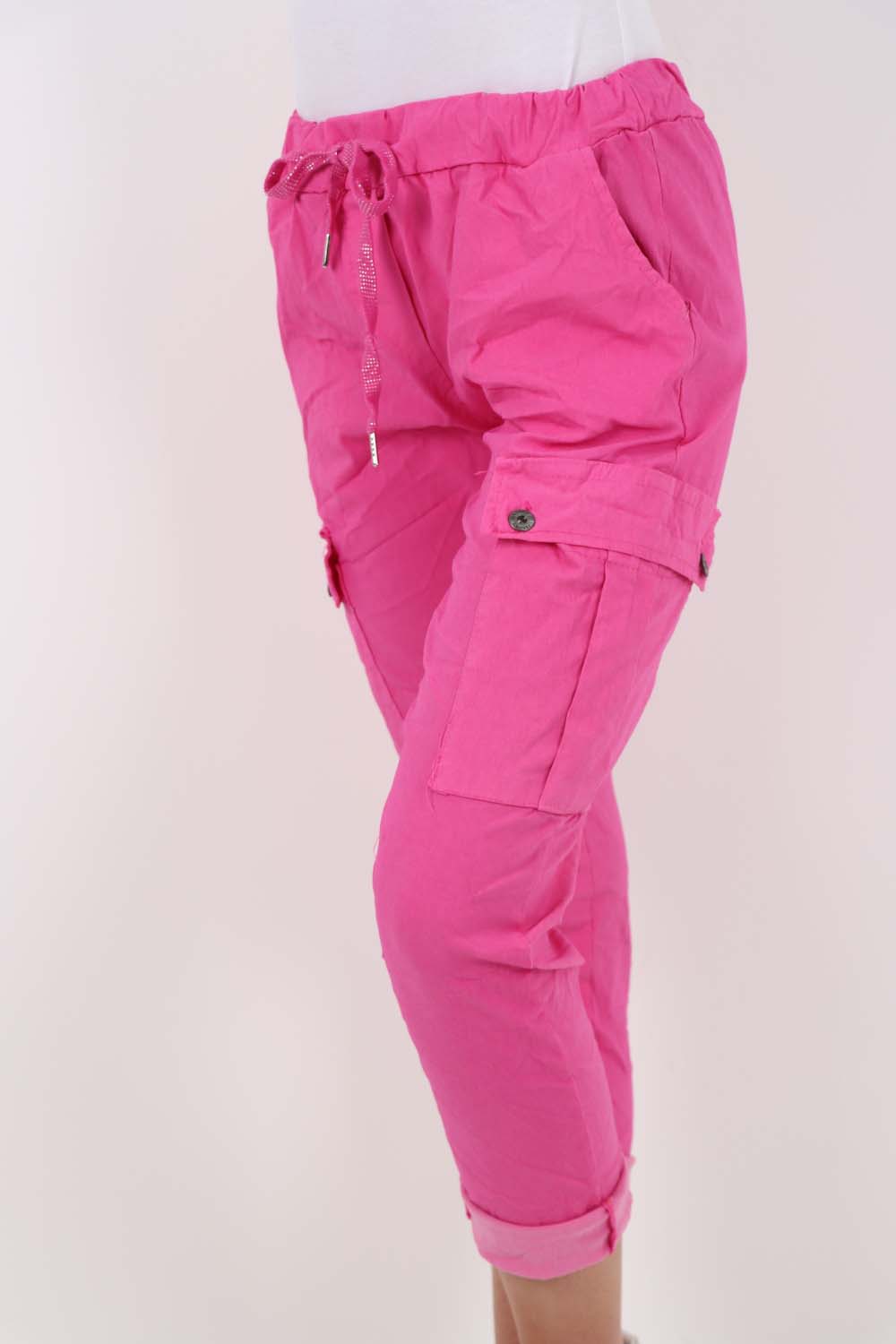 Italian Drawstring Waistband Magic Cargo Trouser