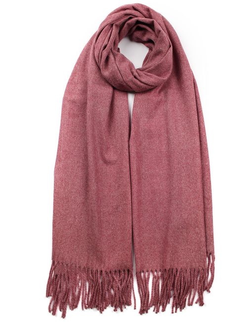 Classic Plain Scarf with Tassel Hem