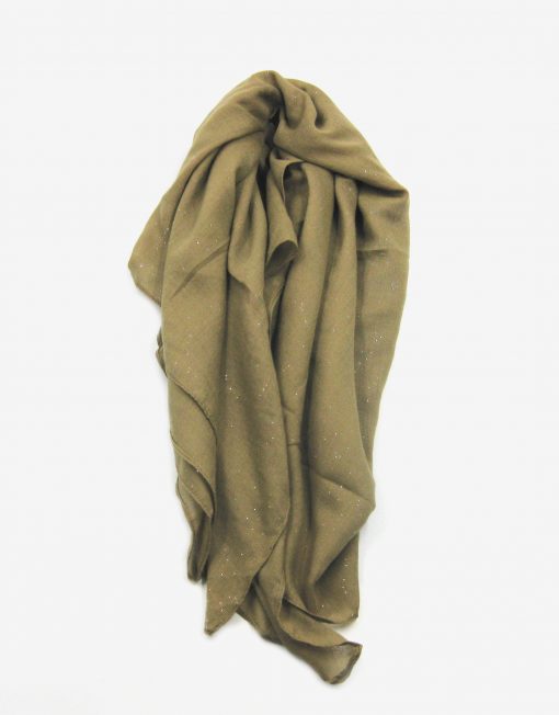 Silver Glitter Plain Scarf