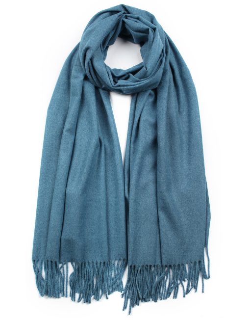 Classic Plain Scarf with Tassel Hem