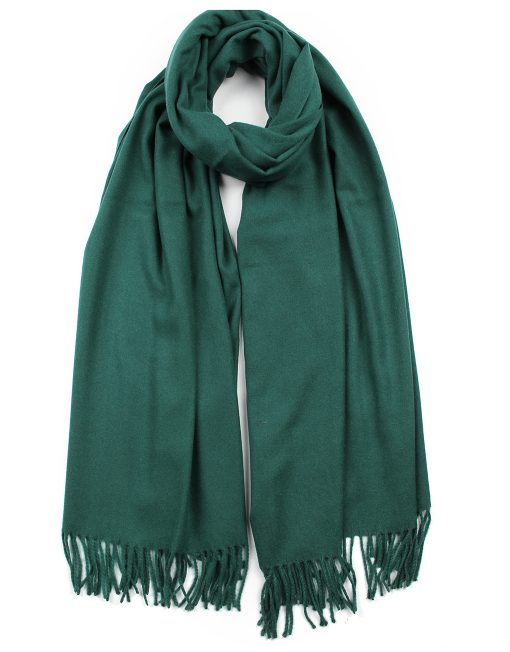 Classic Plain Scarf with Tassel Hem