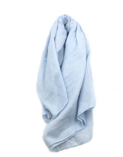 Silver Glitter Plain Scarf
