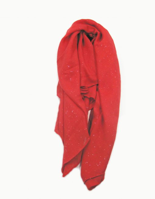 Silver Glitter Plain Scarf