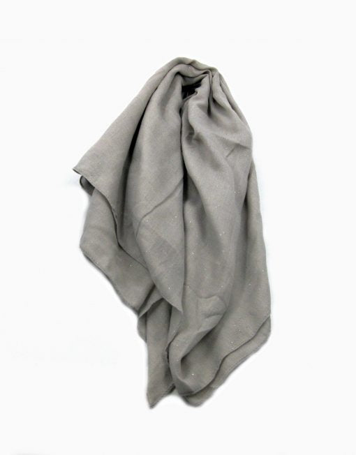 Silver Glitter Plain Scarf