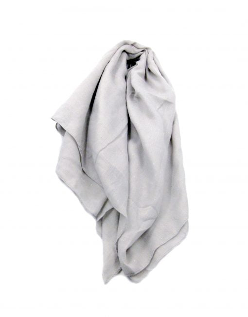 Silver Glitter Plain Scarf