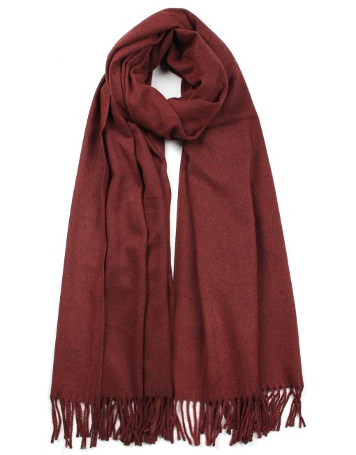 Classic Plain Scarf with Tassel Hem