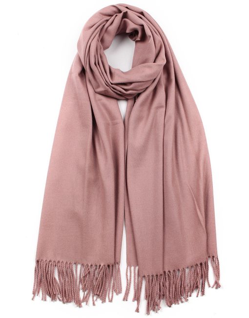 Classic Plain Scarf with Tassel Hem