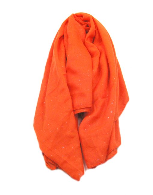 Silver Glitter Plain Scarf