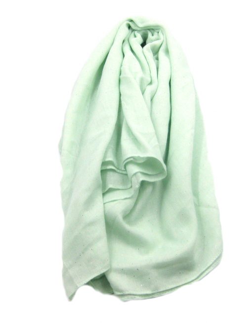 Silver Glitter Plain Scarf